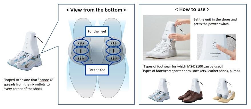نوآوری در طراحی محصول | رونمایی پاناسونیک از دستگاه الکترونیکی ضد عفونی کننده کفش!
